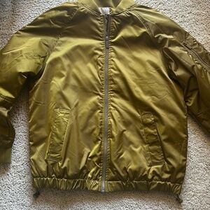 A.NEW DAY Bomber Jacket in Green/Gold NWOT